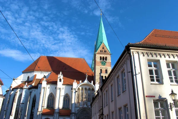 Iglesia Católica Centro Augsburgo Alemania 2020 — Foto de Stock