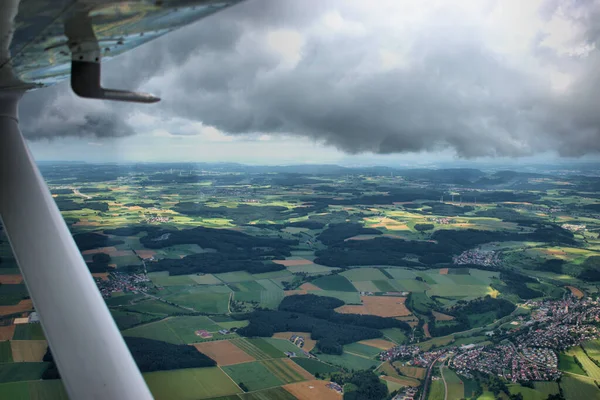 Almanya Daki Bazı Kırsal Alanlar Üzerinden Uçuş 2020 — Stok fotoğraf