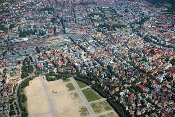 Munich Trainstation Seen Propeller Plane 2020 — Stock Photo, Image