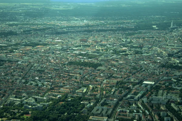 Stadt München Deutschland Von Einem Propellerflugzeug Aus Gesehen 2020 — Stockfoto