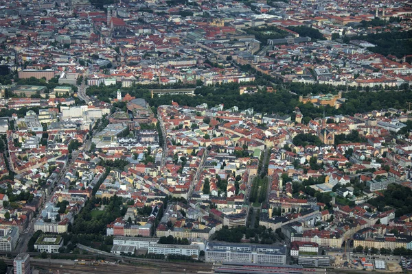 Stadt München Deutschland Von Einem Propellerflugzeug Aus Gesehen 2020 — Stockfoto