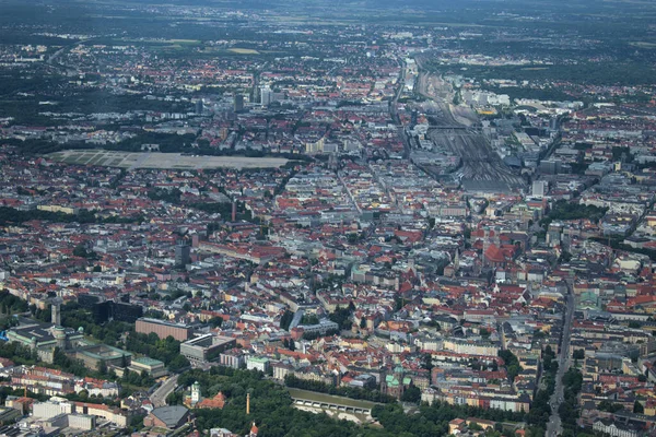 Stadt München Deutschland Von Einem Propellerflugzeug Aus Gesehen 2020 — Stockfoto