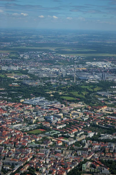 Olympiastadion München Vom Kleinflugzeug Aus Gesehen 2020 — Stockfoto