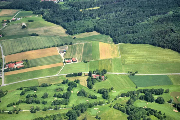 Ländlicher Raum Während Eines Fluges Süddeutschland Mit Einem Kleinflugzeug 2020 — Stockfoto