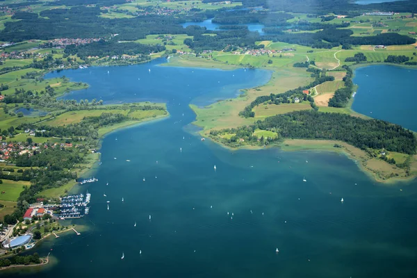 Der Chiemsee Bayern Von Oben Gesehen 2020 — Stockfoto