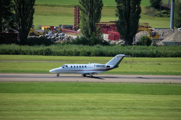 Cessna Citation Cj2 Está Saindo Aeroporto Altenrhein Perto Saint Gallen — Fotografia de Stock