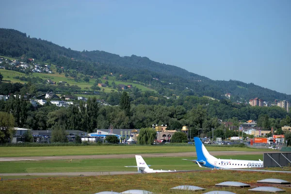 Aeropuerto Saint Gallen Altenrhein Suiza 2020 — Foto de Stock