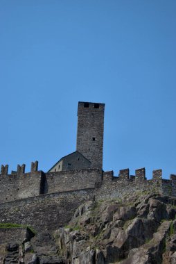 Castelgrande İsviçre Bellinzona 'nın merkezinde 30.5.2020