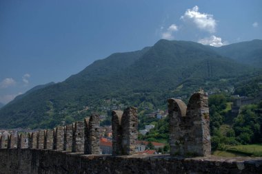 Castelgrande İsviçre Bellinzona 'nın merkezinde 30.5.2020
