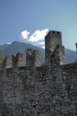 İsviçre Bellinzona 'da Castelgrande 30.7.2020