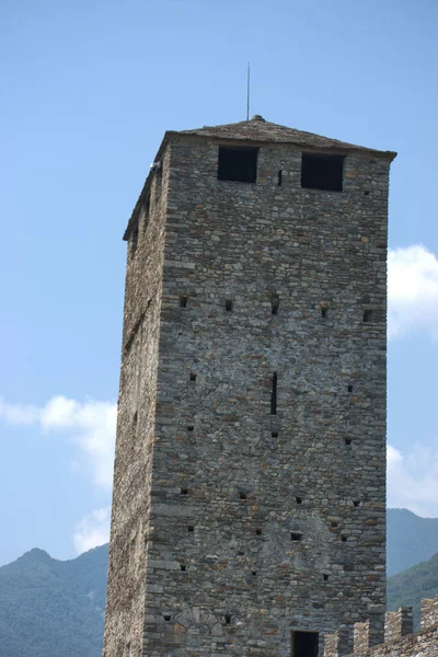 Tower Castelgrande Bellinzona Switzerland 2020 — Stock Photo, Image