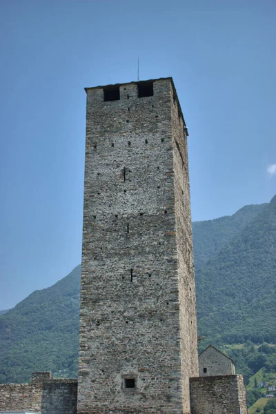 Башня Кастельгранде Беллинцоне Швейцария 2020 — стоковое фото