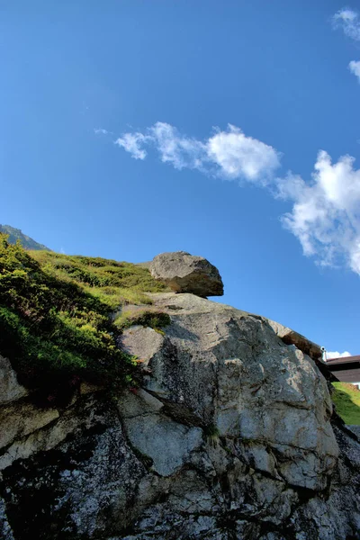 Panorama Montagne Lors Road Trip Travers Col Lukmanieren Suisse 2020 — Photo