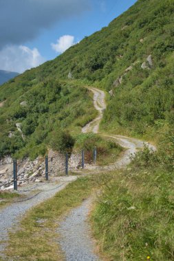 İsviçre 'deki Lukmanierpass' ın kırsal manzarası 30.7.2020