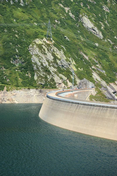 Damm Vid Lukmanierpasset Schweiz 2020 — Stockfoto