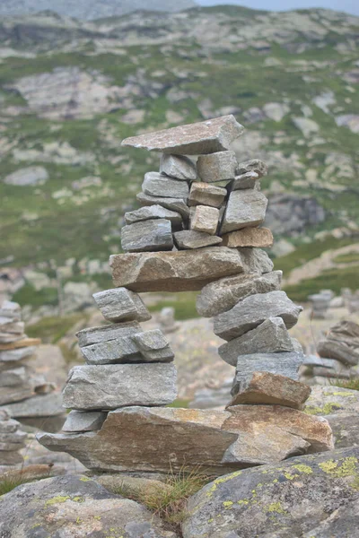 Stone Figures Top San Bernardinopass Switzerland 2020 — Stock Photo, Image