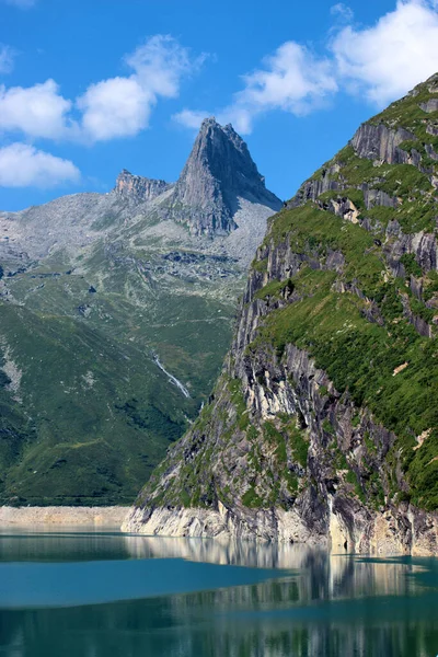 Amazing Mountain Scenery Zervreila Switzerland 2020 — Stock Photo, Image