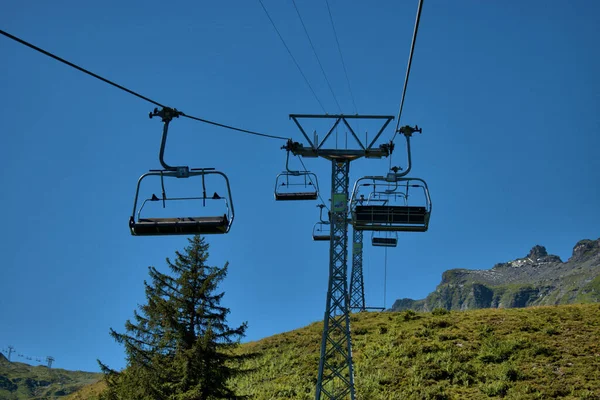 Stoeltjeslift Leidt Naar Pizol Berg Zwitserland 2020 — Stockfoto