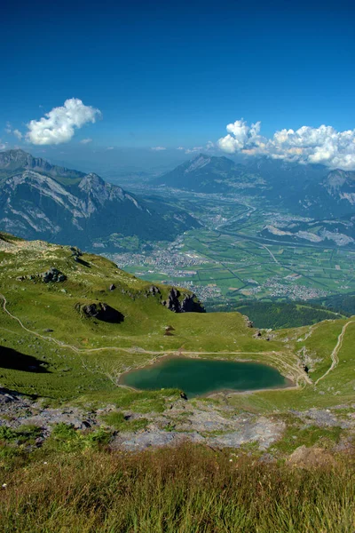 Όμορφη Μικρή Λίμνη Στο Βουνό Pizol Στην Ελβετία 2020 — Φωτογραφία Αρχείου