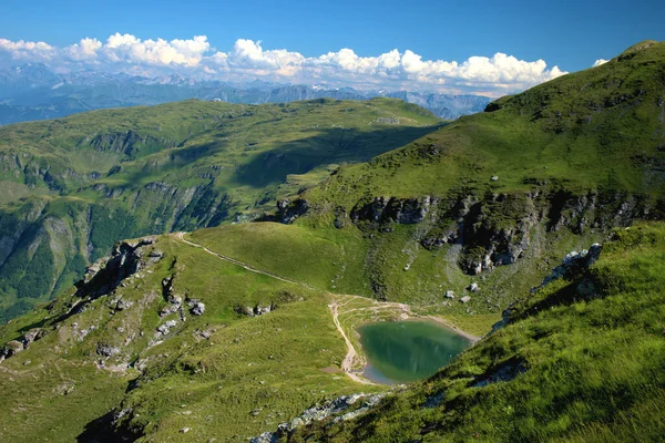 Bonito Lago Monte Pizol Suiza 2020 — Foto de Stock