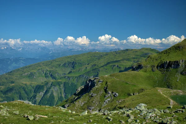 Picos Montanha Suíços Vistos Monte Pizol 2020 — Fotografia de Stock