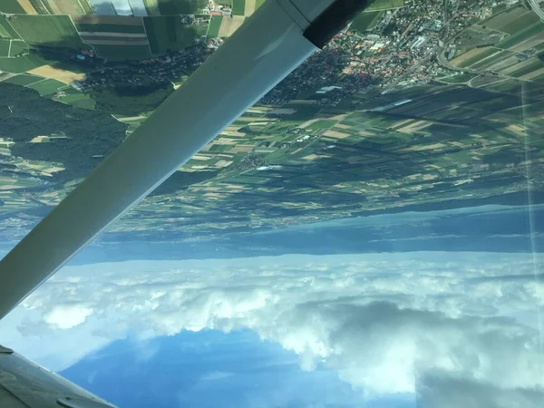 Switzerland cross country flight in a small airplane 30.7.2016