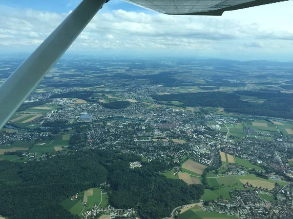 Switzerland cross country flight in a small airplane 30.7.2016