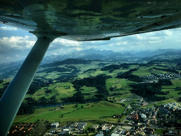 Поїздка Маленькому Літаку Районі Санкт Галлен Швейцарія 2015 — стокове фото