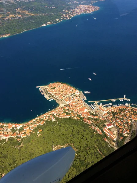 Costa Mediterrânea Croata Vista Avião 2016 — Fotografia de Stock