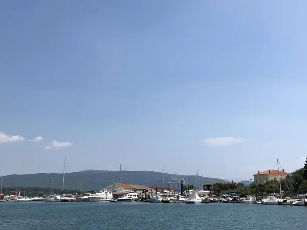 Vista Sobre Paseo Marítimo Krk Croacia 2018 — Foto de Stock