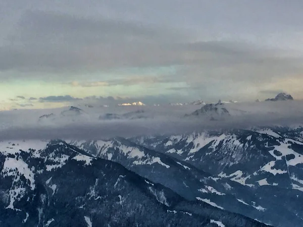 Avusturya Nın Lech Bölgesindeki Dağları Kaplayan Kar 2017 — Stok fotoğraf