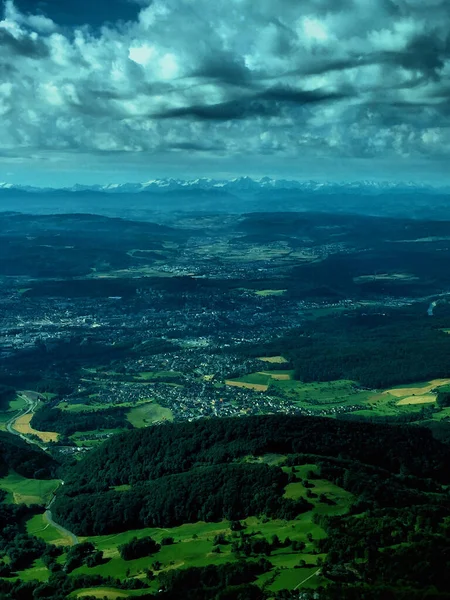 Suiza Vuelo Través Del País 2016 — Foto de Stock