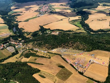 Çek Cumhuriyeti kırsal üzerinde uçuş 14.7.2018