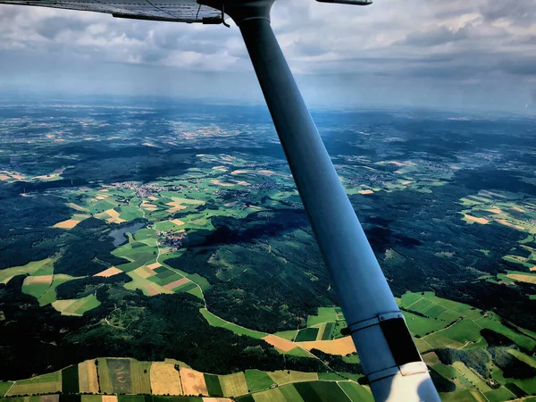 Let Nad Bavorskou Krajinou Německu 2018 — Stock fotografie
