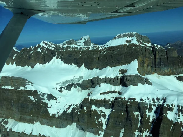 Εκπληκτικές Χιονισμένες Βουνοκορφές Στην Ελβετία Από Αεροπλάνο 2017 — Φωτογραφία Αρχείου