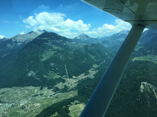 Zwitserland Ontdekken Een Klein Vliegtuig 2017 — Stockfoto