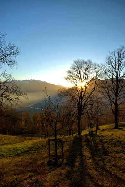 Humor Outono Triesenberg Liechtenstein 2020 — Fotografia de Stock