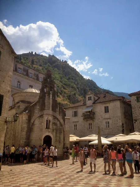 Kotor Óvárosa Montenegróban 2015 Augusztus — Stock Fotó