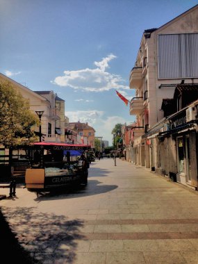 Karadağ 'daki Podgorica şehir merkezi 5.8.2015