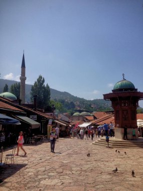 Saraybosna şehir merkezi Bosna 'da 1.8.2015
