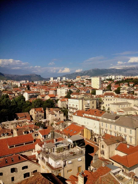 Vista Sobre Split Croacia Caluroso Día Verano 2015 — Foto de Stock