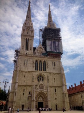 Zagreb, Hırvatistan şehir merkezinde 29.7.2015