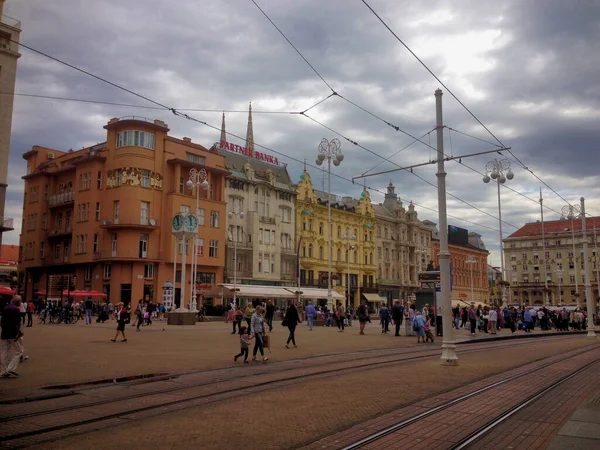 Centro Zagreb Croácia 2015 — Fotografia de Stock