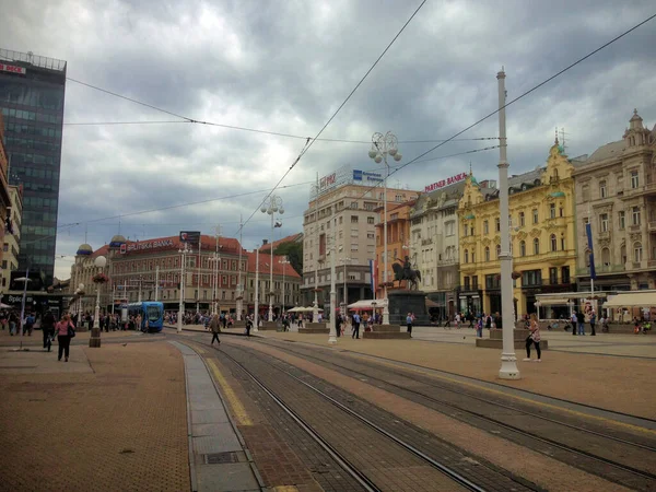 Centro Zagreb Croácia 2015 — Fotografia de Stock