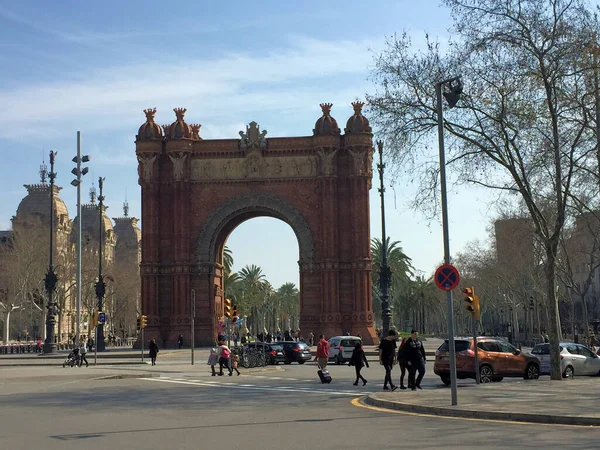 Prohlídka Památek Barceloně Španělsku 2017 — Stock fotografie