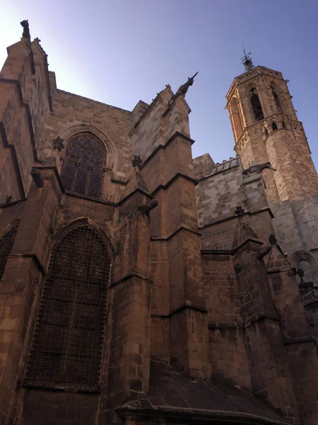 Καθολική Εκκλησία Στην Πόλη Της Βαρκελώνης Στην Ισπανία 2017 — Φωτογραφία Αρχείου