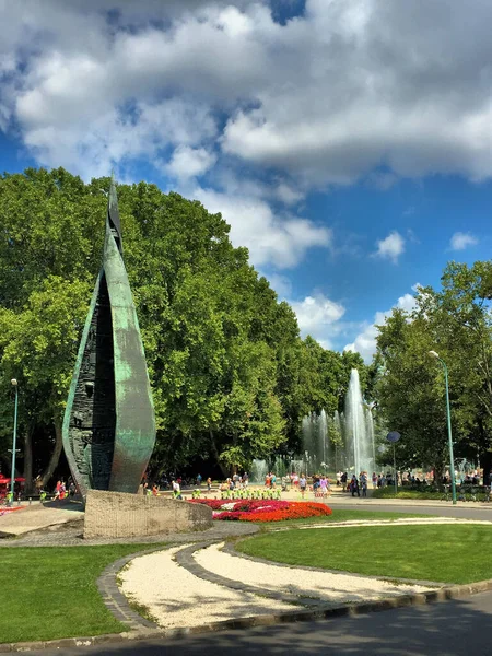 Margaret Adası Budapeşte 2016 Güzel Bir Park — Stok fotoğraf