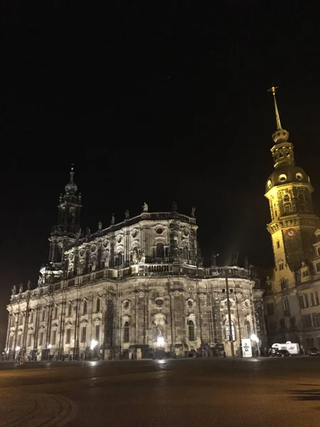 Dresden Alemanha Noite 2016 — Fotografia de Stock