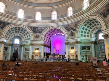 Malta 'daki Mosta Katolik Kilisesi 10.3.2020