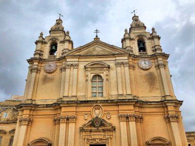 Malta 'daki Mdina tarihi eski kenti 10.3.2020